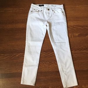 J. Crew white toothpick ankle jeans 26